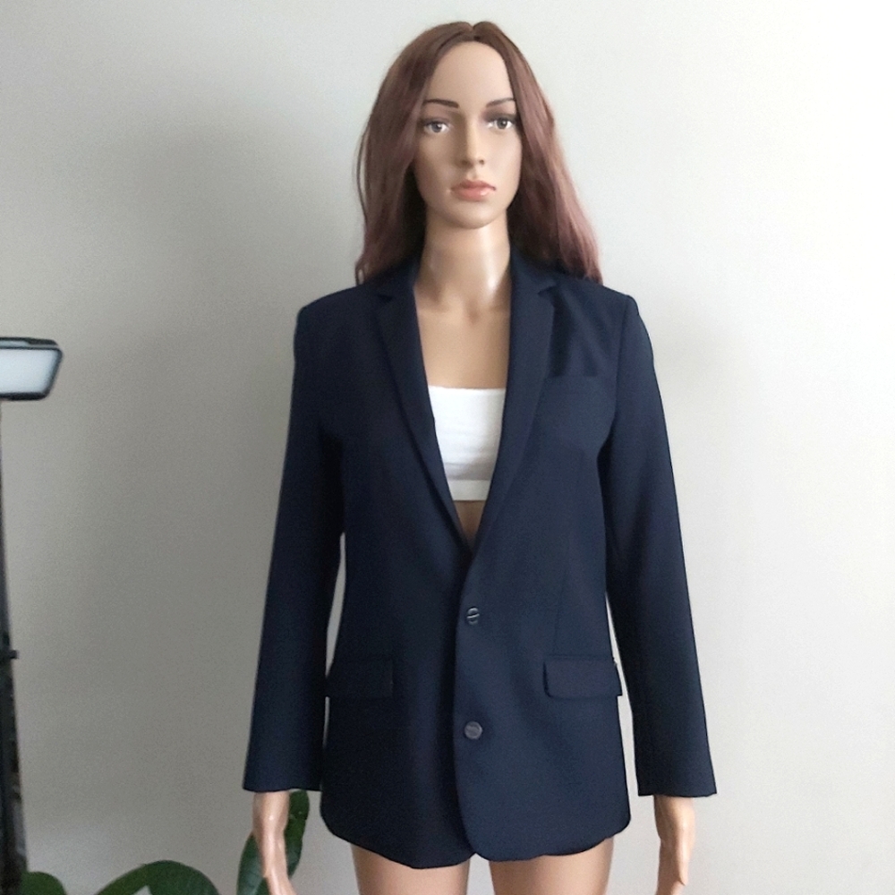 Scotch & Soda Shrunk navy blue blazer